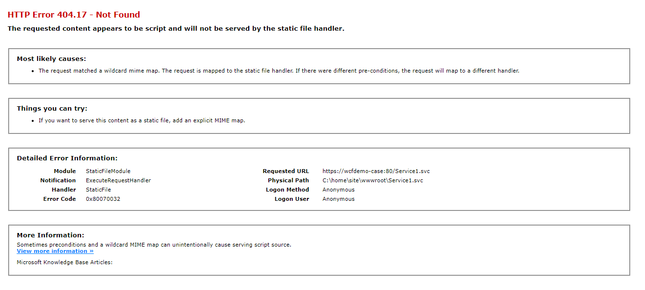 Code Inside Blog | How to run a legacy WCF .svc Service on Azure AppService